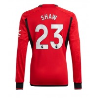 Camiseta Manchester United Luke Shaw #23 Primera Equipación Replica 2023-24 mangas largas